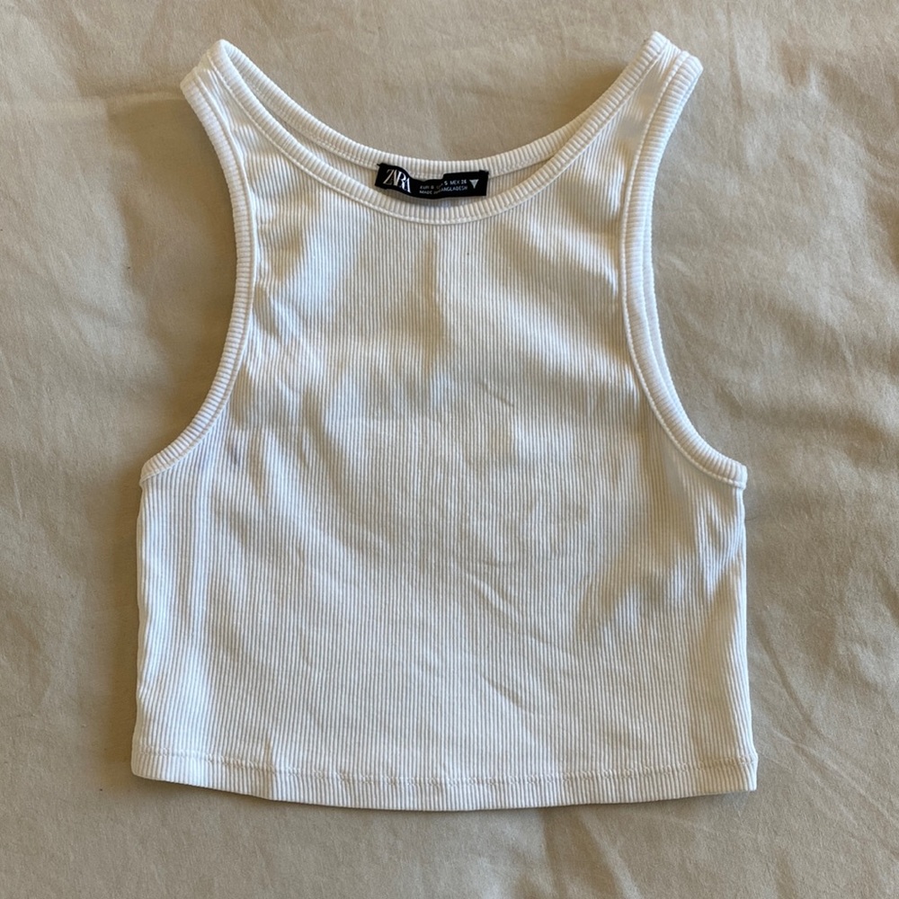 Zara Ribbed Crop Tank